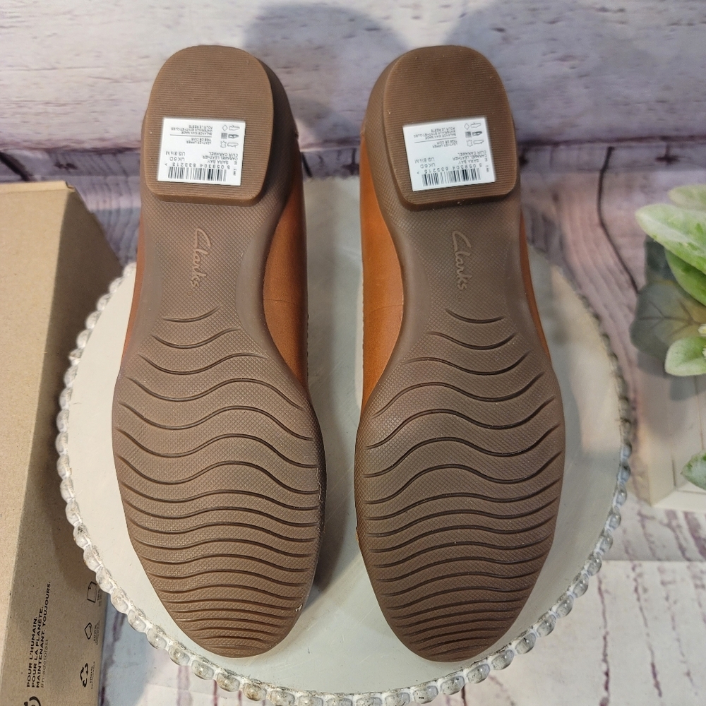 Clarks Collection Sara Bay Ballet Flats -Caramel- Brand New in Box - Picture 10 of 15